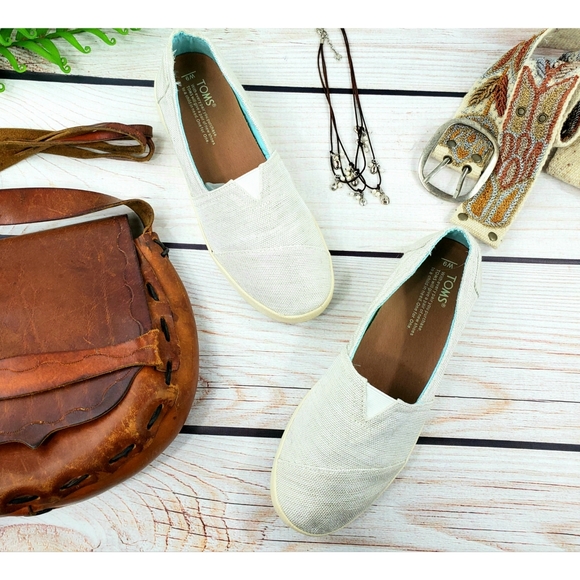 Toms Shoes - Toms cream color tweed canvas espadrilles  9